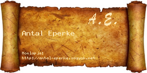 Antal Eperke névjegykártya